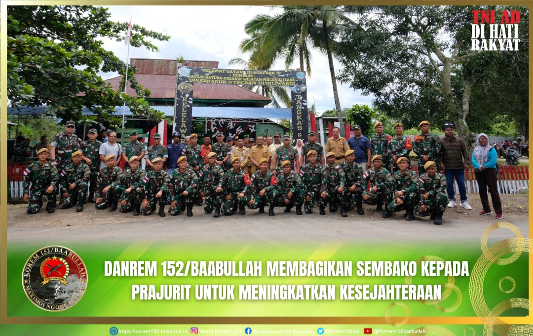 Danrem 152 Dampingi Asops Kasad Kunjungi Satgas Pamrahwan Maluku Utara